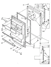 Refrigerator Door Parts parts for Kenmore Refrigerator 106.8678454 (1068678454, 106 8678454) from AppliancePartsPros.com