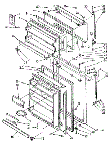 Door Parts parts for Kenmore Refrigerator 106.8678770 (1068678770, 106 8678770) from AppliancePartsPros.com
