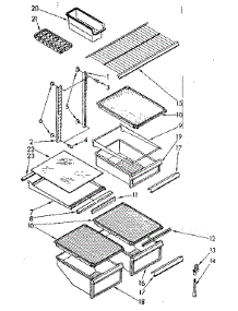 Shelf Parts parts for Kenmore Refrigerator 106.8678770 (1068678770, 106 8678770) from AppliancePartsPros.com