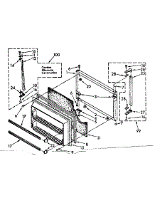 Freezer Door Parts parts for Kenmore Refrigerator 106.8680630 (1068680630, 106 8680630) from AppliancePartsPros.com