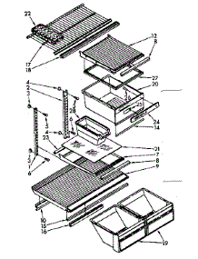Shelf Parts parts for Kenmore Refrigerator 106.8680630 (1068680630, 106 8680630) from AppliancePartsPros.com