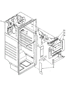 Liner parts for Kenmore Refrigerator 106.8688404 (1068688404, 106 8688404) from AppliancePartsPros.com