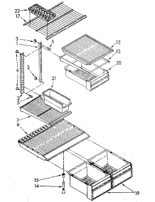Shelf parts for Kenmore Refrigerator 106.8688404 (1068688404, 106 8688404) from AppliancePartsPros.com