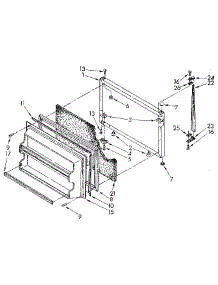 Freezer Door parts for Kenmore Refrigerator 106.8688404 (1068688404, 106 8688404) from AppliancePartsPros.com