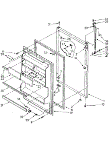 Refrigerator Door parts for Kenmore Refrigerator 106.8688430 (1068688430, 106 8688430) from AppliancePartsPros.com