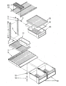 Shelf parts for Kenmore Refrigerator 106.8688453 (1068688453, 106 8688453) from AppliancePartsPros.com