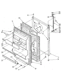 Refrigerator Door parts for Kenmore Refrigerator 106.8688453 (1068688453, 106 8688453) from AppliancePartsPros.com