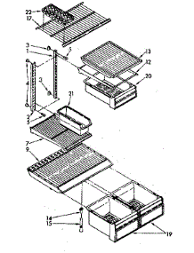 Shelf parts for Kenmore Refrigerator 106.8688530 (1068688530, 106 8688530) from AppliancePartsPros.com