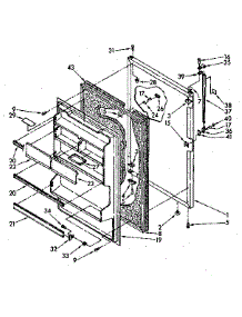 Refrigerator Door parts for Kenmore Refrigerator 106.8688530 (1068688530, 106 8688530) from AppliancePartsPros.com