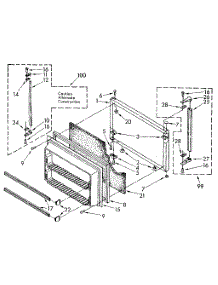 Freezer Door parts for Kenmore Refrigerator 106.8690386 (1068690386, 106 8690386) from AppliancePartsPros.com