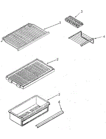 Shelf parts for Kenmore Refrigerator 106.8692281 (1068692281, 106 8692281) from AppliancePartsPros.com