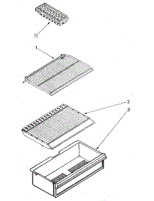 Shelf parts for Kenmore Refrigerator 106.8694061 (1068694061, 106 8694061) from AppliancePartsPros.com