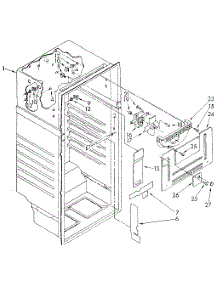 Liner parts for Kenmore Refrigerator 106.8696401 (1068696401, 106 8696401) from AppliancePartsPros.com