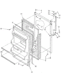 Refrigerator Door parts for Kenmore Refrigerator 106.8696401 (1068696401, 106 8696401) from AppliancePartsPros.com