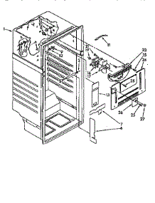 Liner parts for Kenmore Refrigerator 106.8696402 (1068696402, 106 8696402) from AppliancePartsPros.com