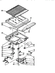 Compartment Separator parts for Kenmore Refrigerator 106.8696402 (1068696402, 106 8696402) from AppliancePartsPros.com