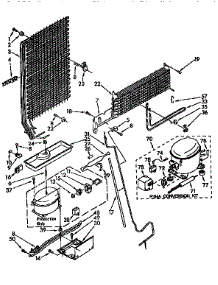 Unit parts for Kenmore Refrigerator 106.8696483 (1068696483, 106 8696483) from AppliancePartsPros.com