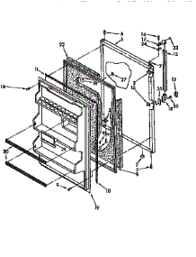 Refrigerator Door parts for Kenmore Refrigerator 106.8696483 (1068696483, 106 8696483) from AppliancePartsPros.com