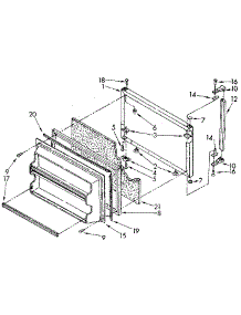 Freezer Door parts for Kenmore Refrigerator 106.8698300 (1068698300, 106 8698300) from AppliancePartsPros.com