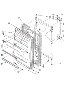 Refrigerator Door parts for Kenmore Refrigerator 106.8698380 (1068698380, 106 8698380) from AppliancePartsPros.com