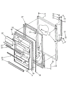 Refrigerator Door parts for Kenmore Refrigerator 106.8698414 (1068698414, 106 8698414) from AppliancePartsPros.com
