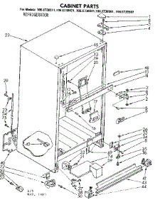 Cabinet Parts parts for Kenmore Refrigerator 106.8730911 (1068730911, 106 8730911) from AppliancePartsPros.com
