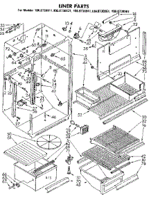Liner Parts parts for Kenmore Refrigerator 106.8730911 (1068730911, 106 8730911) from AppliancePartsPros.com