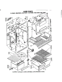 Liner Parts parts for Kenmore Refrigerator 106.8730982 (1068730982, 106 8730982) from AppliancePartsPros.com