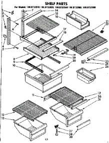 Shelf Parts parts for Kenmore Refrigerator 106.8732960 (1068732960, 106 8732960) from AppliancePartsPros.com