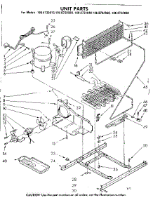 Unit Parts parts for Kenmore Refrigerator 106.8732960 (1068732960, 106 8732960) from AppliancePartsPros.com