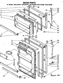 Door Parts parts for Kenmore Refrigerator 106.8739310 (1068739310, 106 8739310) from AppliancePartsPros.com
