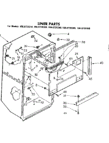 Liner Parts parts for Kenmore Refrigerator 106.8739310 (1068739310, 106 8739310) from AppliancePartsPros.com