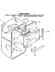 Liner Parts parts for Kenmore Refrigerator 106.8739323 (1068739323, 106 8739323) from AppliancePartsPros.com
