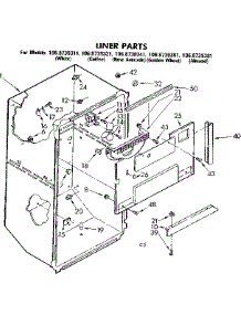 Liner Parts parts for Kenmore Refrigerator 106.8739341 (1068739341, 106 8739341) from AppliancePartsPros.com