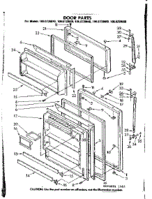 Door Parts parts for Kenmore Refrigerator 106.8739680 (1068739680, 106 8739680) from AppliancePartsPros.com