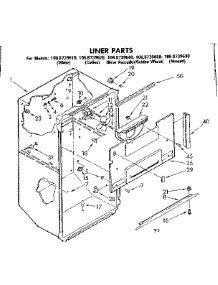 Liner Parts parts for Kenmore Refrigerator 106.8739680 (1068739680, 106 8739680) from AppliancePartsPros.com