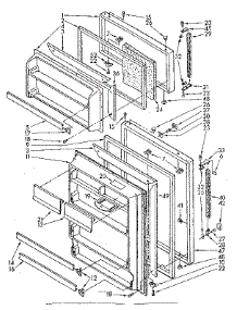 Door parts for Kenmore Refrigerator 106.8740730 (1068740730, 106 8740730) from AppliancePartsPros.com