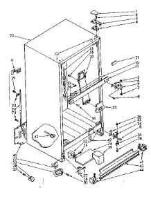 Cabinet Parts parts for Kenmore Refrigerator 106.8740981 (1068740981, 106 8740981) from AppliancePartsPros.com