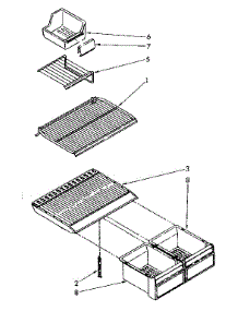 Shelf Parts parts for Kenmore Refrigerator 106.8748330 (1068748330, 106 8748330) from AppliancePartsPros.com