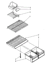 Shelf Parts parts for Kenmore Refrigerator 106.8748334 (1068748334, 106 8748334) from AppliancePartsPros.com