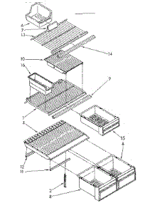 Shelf Parts parts for Kenmore Refrigerator 106.8748472 (1068748472, 106 8748472) from AppliancePartsPros.com