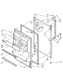 Refrigerator Door Parts parts for Kenmore Refrigerator 106.8748472 (1068748472, 106 8748472) from AppliancePartsPros.com