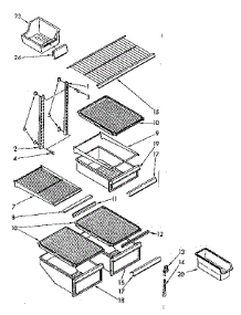 Shelf Parts parts for Kenmore Refrigerator 106.8748552 (1068748552, 106 8748552) from AppliancePartsPros.com