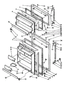 Door Parts parts for Kenmore Refrigerator 106.8748630 (1068748630, 106 8748630) from AppliancePartsPros.com