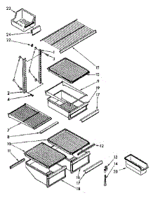 Shelf Parts parts for Kenmore Refrigerator 106.8748630 (1068748630, 106 8748630) from AppliancePartsPros.com