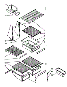 Shelf parts for Kenmore Refrigerator 106.8748652 (1068748652, 106 8748652) from AppliancePartsPros.com