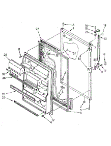 Refrigerator Door parts for Kenmore Refrigerator 106.8750611 (1068750611, 106 8750611) from AppliancePartsPros.com