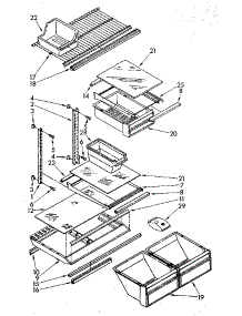 Shelf parts for Kenmore Refrigerator 106.8750832 (1068750832, 106 8750832) from AppliancePartsPros.com