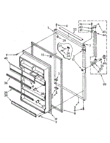 Refrigerator Door parts for Kenmore Refrigerator 106.8750832 (1068750832, 106 8750832) from AppliancePartsPros.com