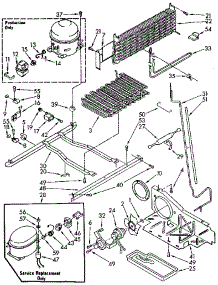 Unit parts for Kenmore Refrigerator 106.8752611 (1068752611, 106 8752611) from AppliancePartsPros.com